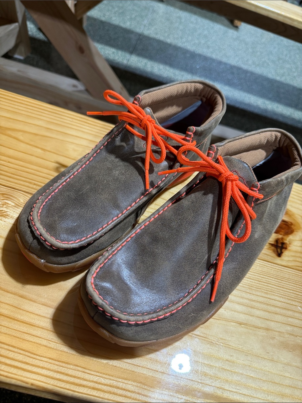 Twisted X Brown Chukka Boots with Orange Laces